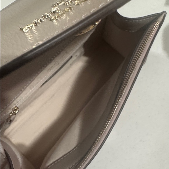 Kate Spade Darcy Top Handle Satchel with Silver Accent NWT Taupe Leather - Picture 8 of 16